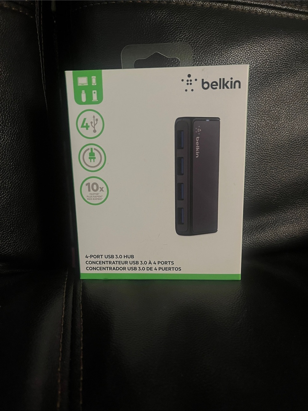 belkin 4-Port USB 3.0 Hub - Black